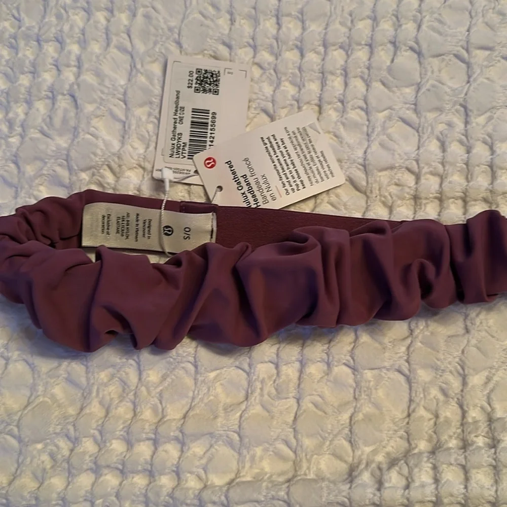 Lululemon Nulux Gathered Headband Vintage Plum